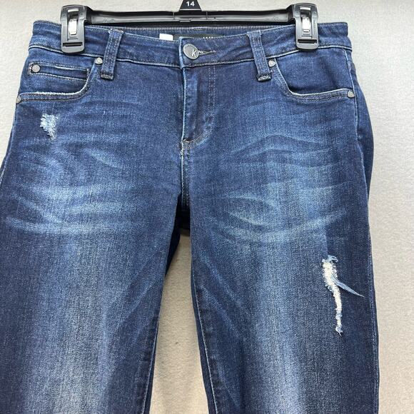 Kut From The Kloth Jeans Women's 0 Dark Blue Catherine Boyfriend Preppy Normcore - Picture 7 of 16